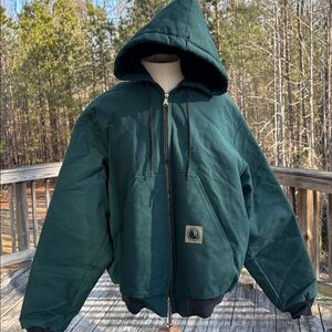 Mens Berne duck canvas quilted lining chore work jacket Coat large 44-46